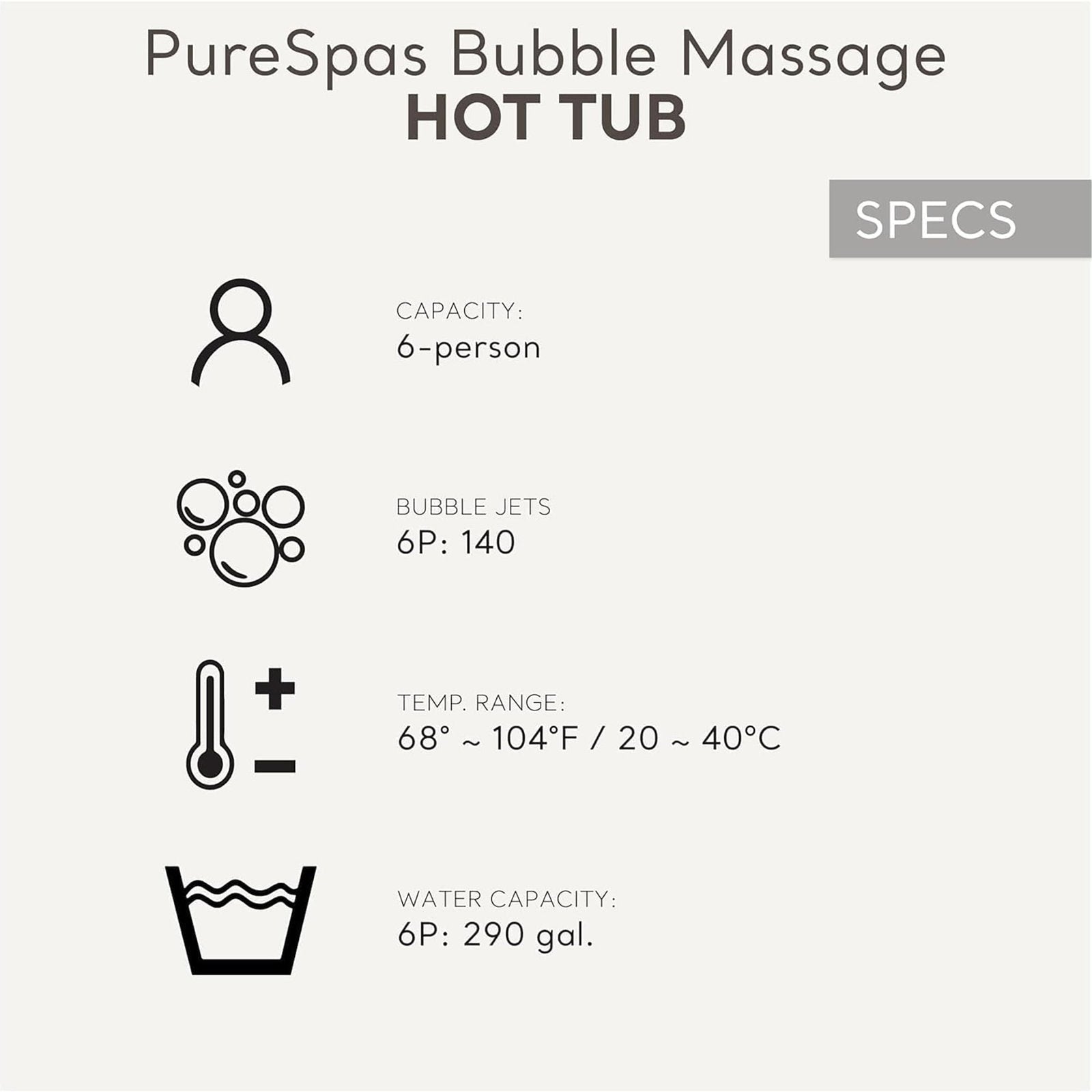 Intex: PureSpa: Sahara Tan Inflatable Hot Tub Set – 6 Person – 85″ Round Outdoor Heated Bubble Spa, Jet Massage, Cover, Hard Water Treatment System