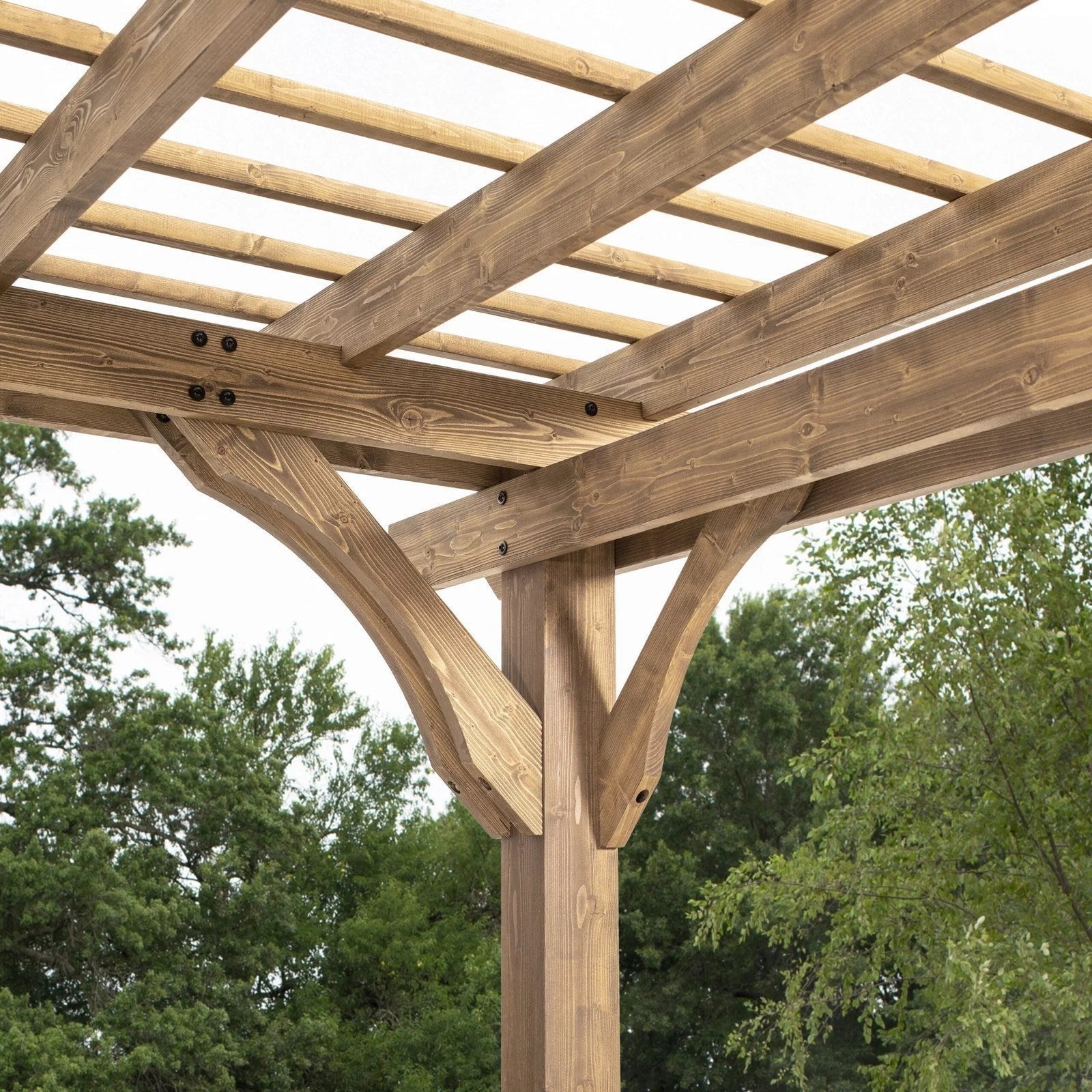 10 x 10 Fairhaven Pergola Rustic Finish - TryIlluminate