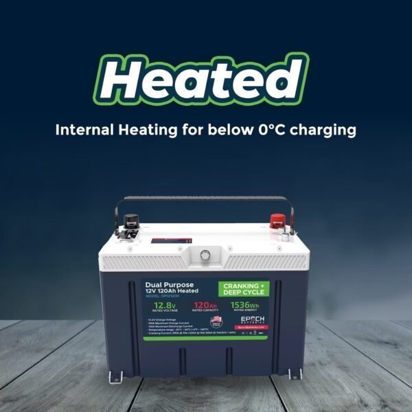 12V 120AH Group 27 LiFePO4 Battery Cranking & Deep Cycle Lithium Battery (Dual Purpose)