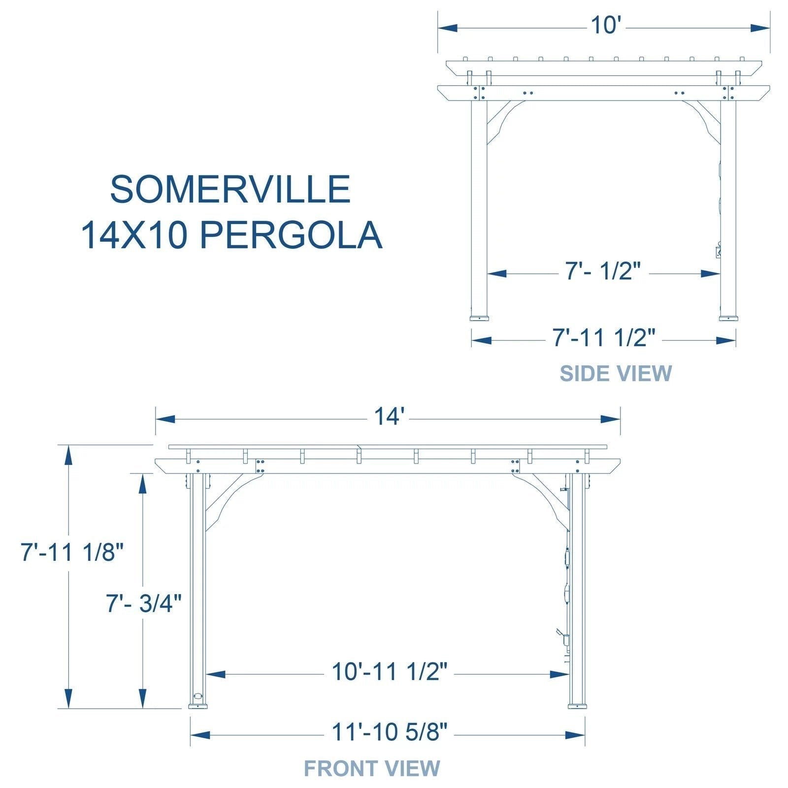 14×10 Somerville Pergola - TryIlluminate