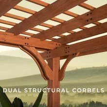 20×12 beaumont pergola – brown - TryIlluminate