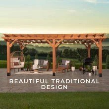 20×12 beaumont pergola – brown - TryIlluminate