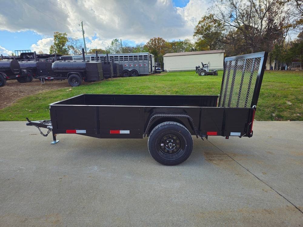 5′ X 10′ Utility Trailer Straight Deck 18″ Sides Tall Gate