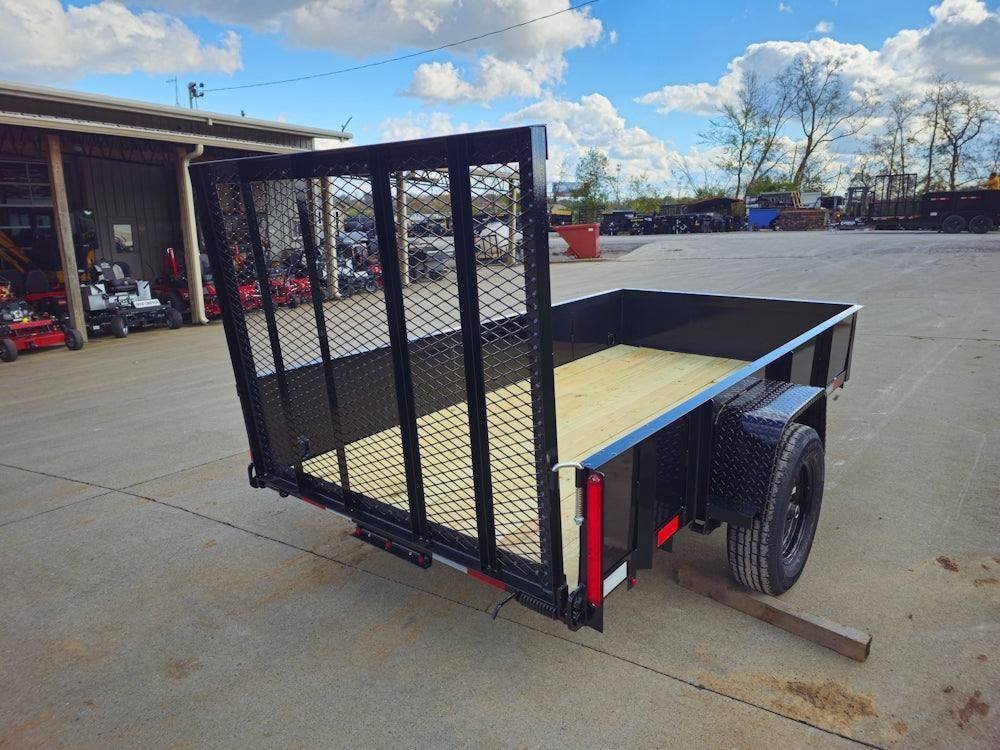5′ X 10′ Utility Trailer Straight Deck 18″ Sides Tall Gate