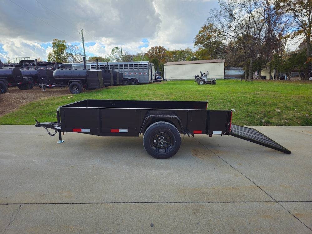 5′ X 10′ Utility Trailer Straight Deck 18″ Sides Tall Gate