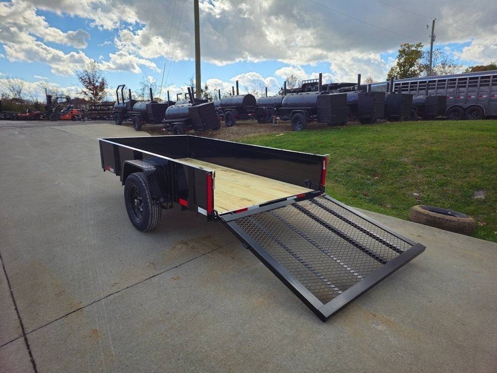5′ X 10′ Utility Trailer Straight Deck 18″ Sides Tall Gate