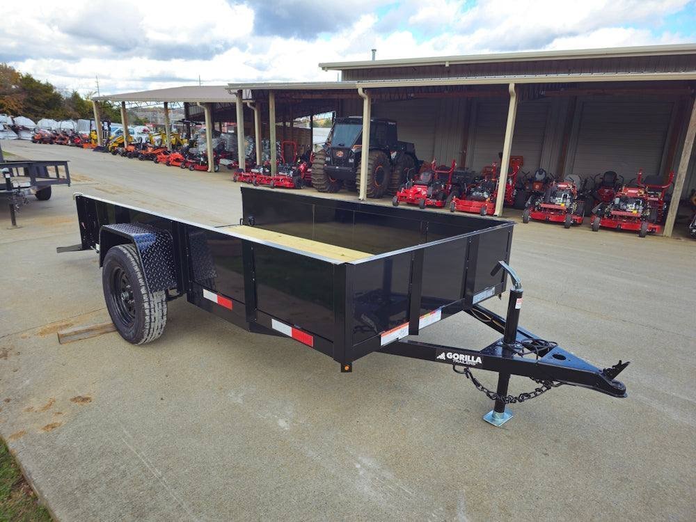 5′ X 10′ Utility Trailer Straight Deck 18″ Sides Tall Gate