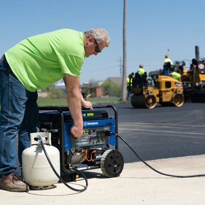 Westinghouse WGen7500DF Dual Fuel Portable Generators.