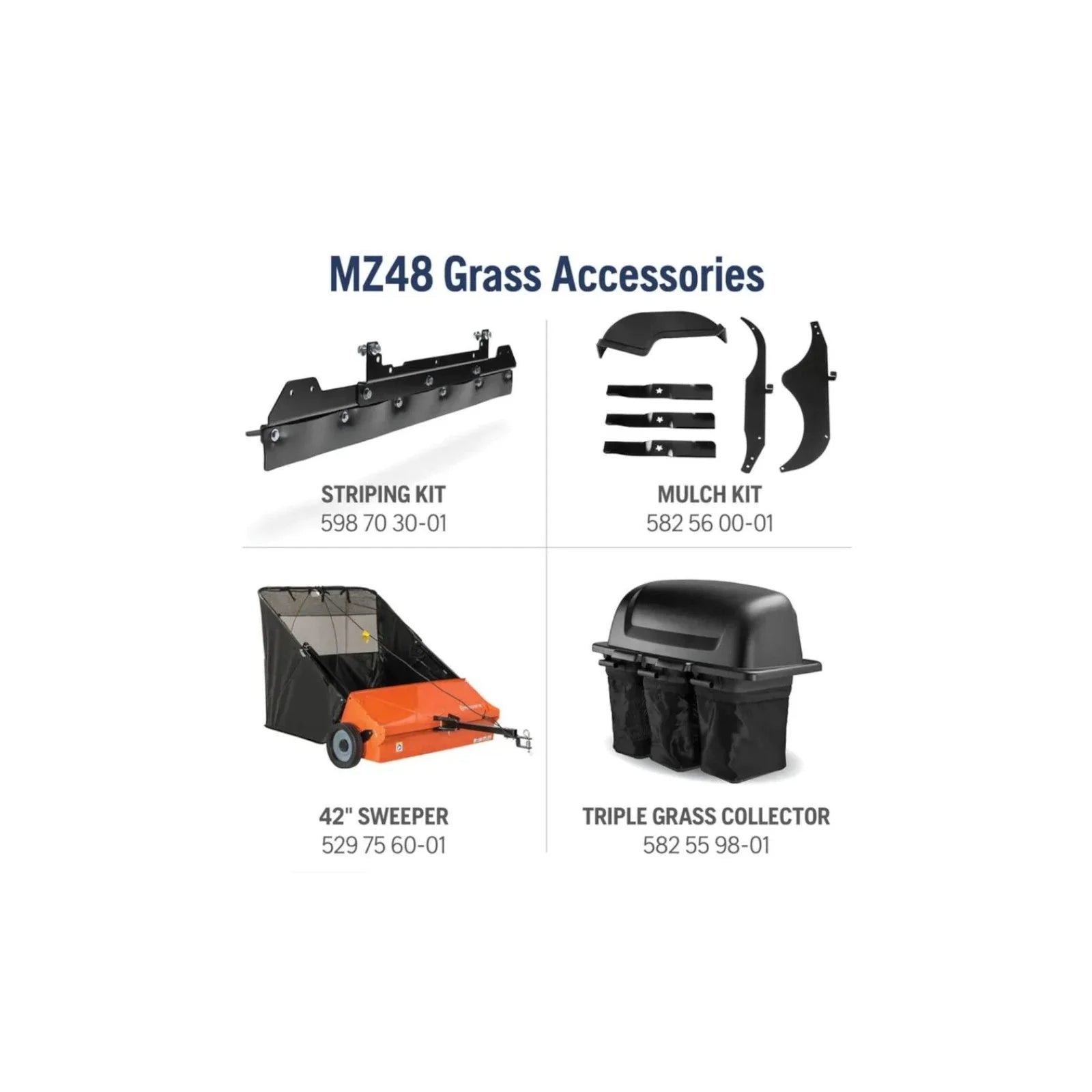 Husqvarna MZ48 Zero-Turn Mowers 23 HP Kawasaki 48” Clears Cut ZT3100 (M-ZT Seat)
