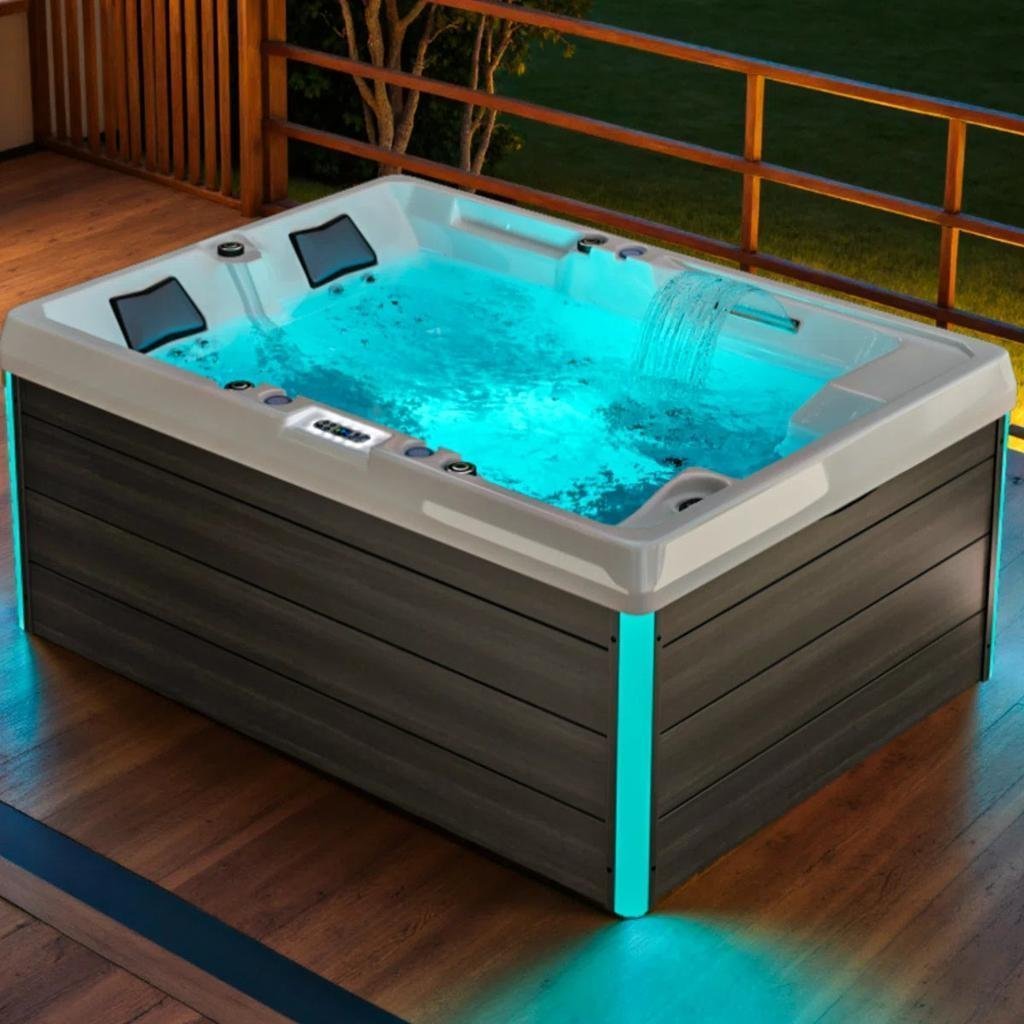 4-person Outdoor Hot Tub With 32 Water Jets And Digital Control System Patiowell - TryIlluminate