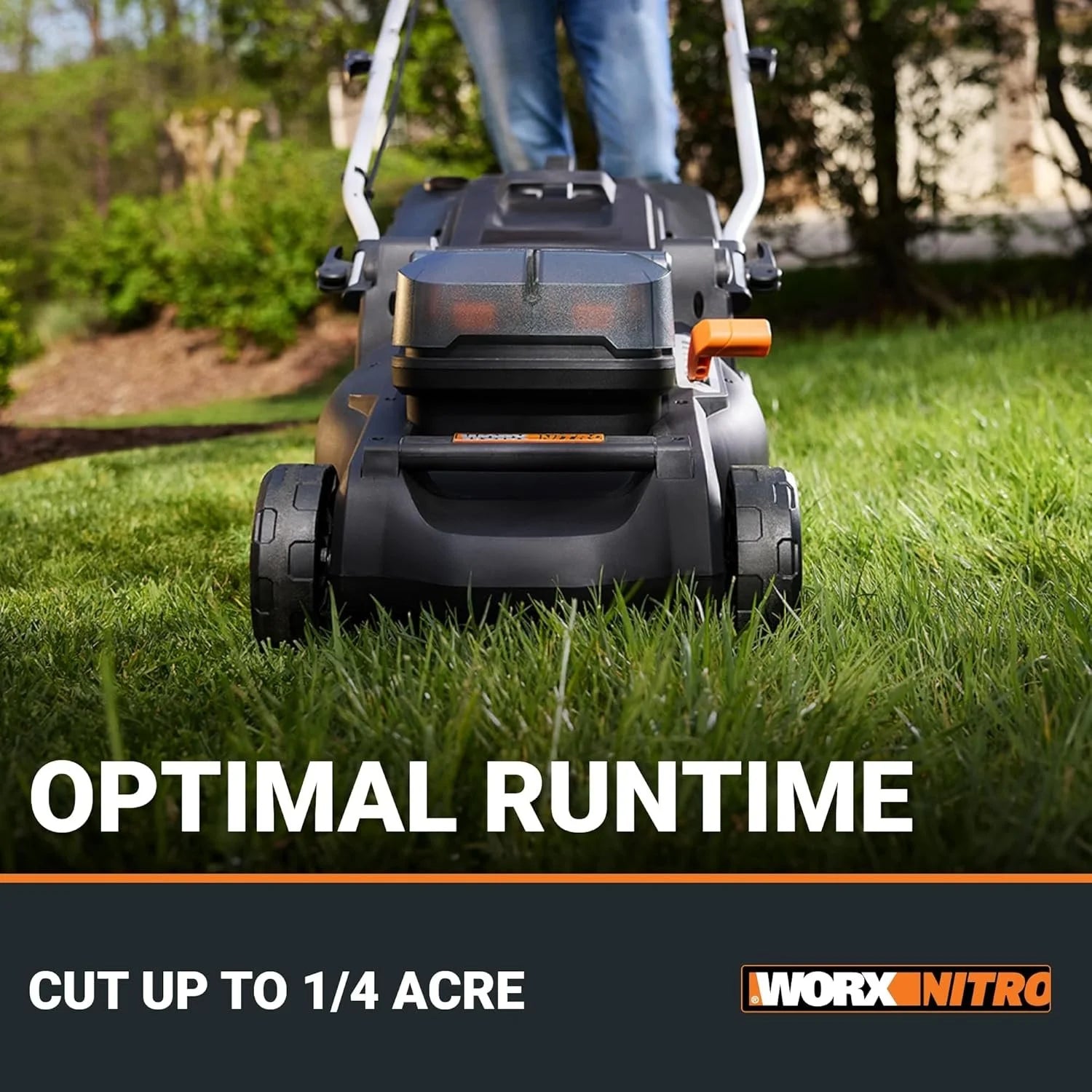 WORX Nitro 40V 16″ Cordless Lawn Mowers w/Brushless Motor 2.0 & Intellicut.