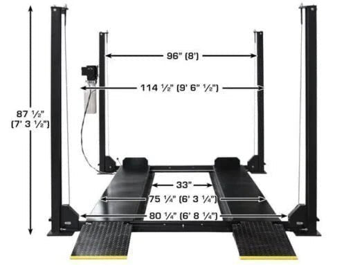 Atlas Apex 8 8,000 lb 4-Post Lift Car
