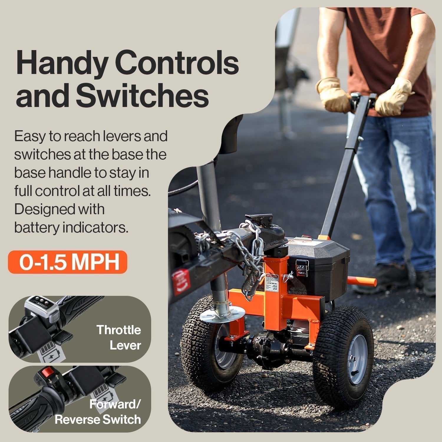 SuperHandy 2800-lb Capacity 3-Wheel Orange Steel Dolly GUO041