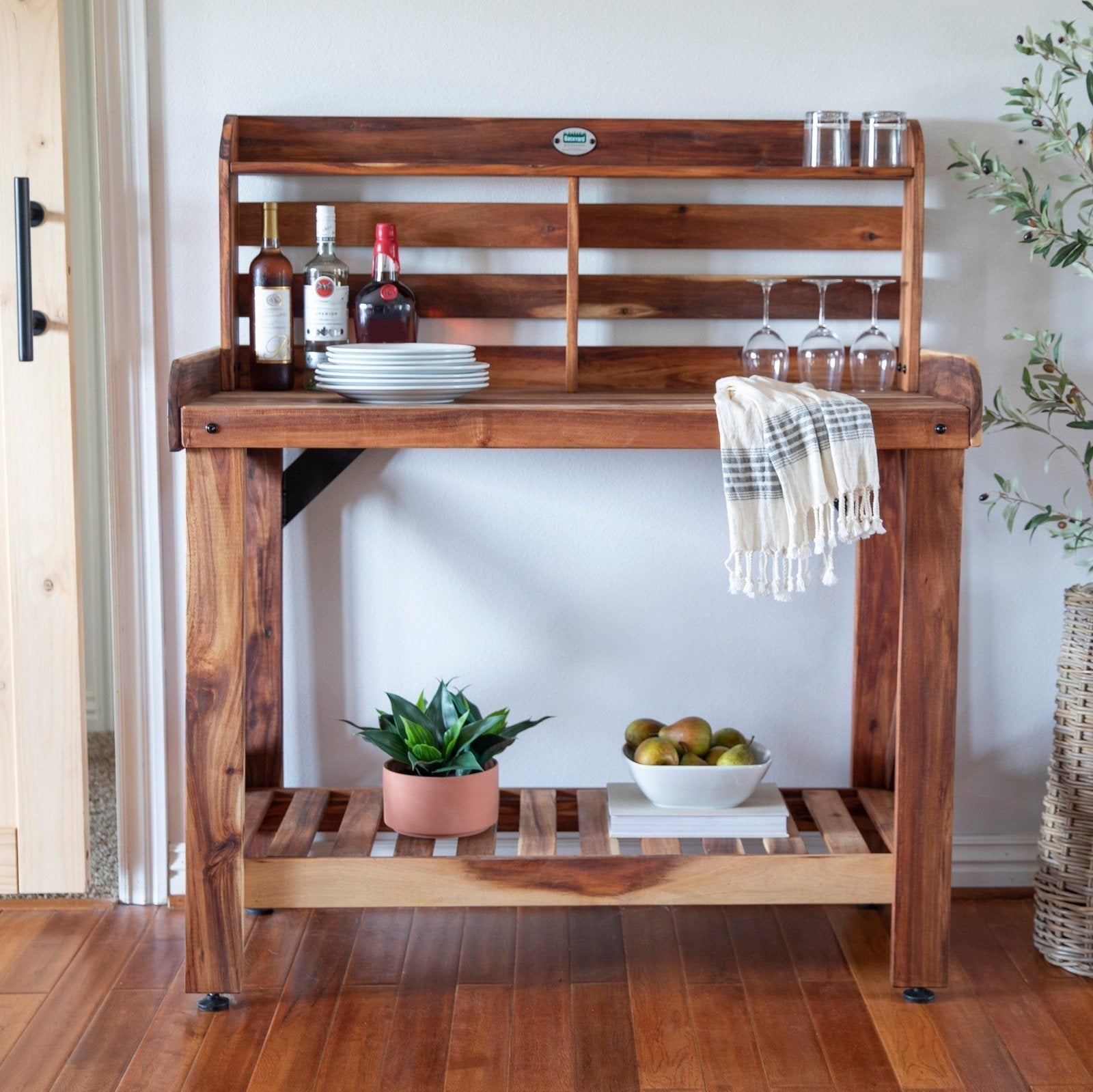 Potting Table/Bench/Serving Bar – Acacia Wood