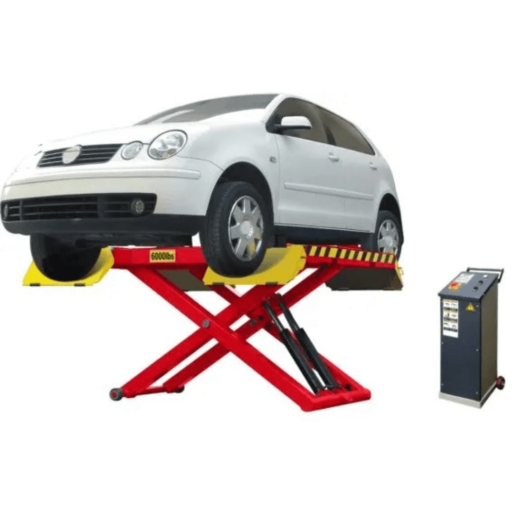 AMGO Hydraulics EM06 6000 Lb. Capacity Portable Mid-Rise Scissor Lift - TryIlluminate