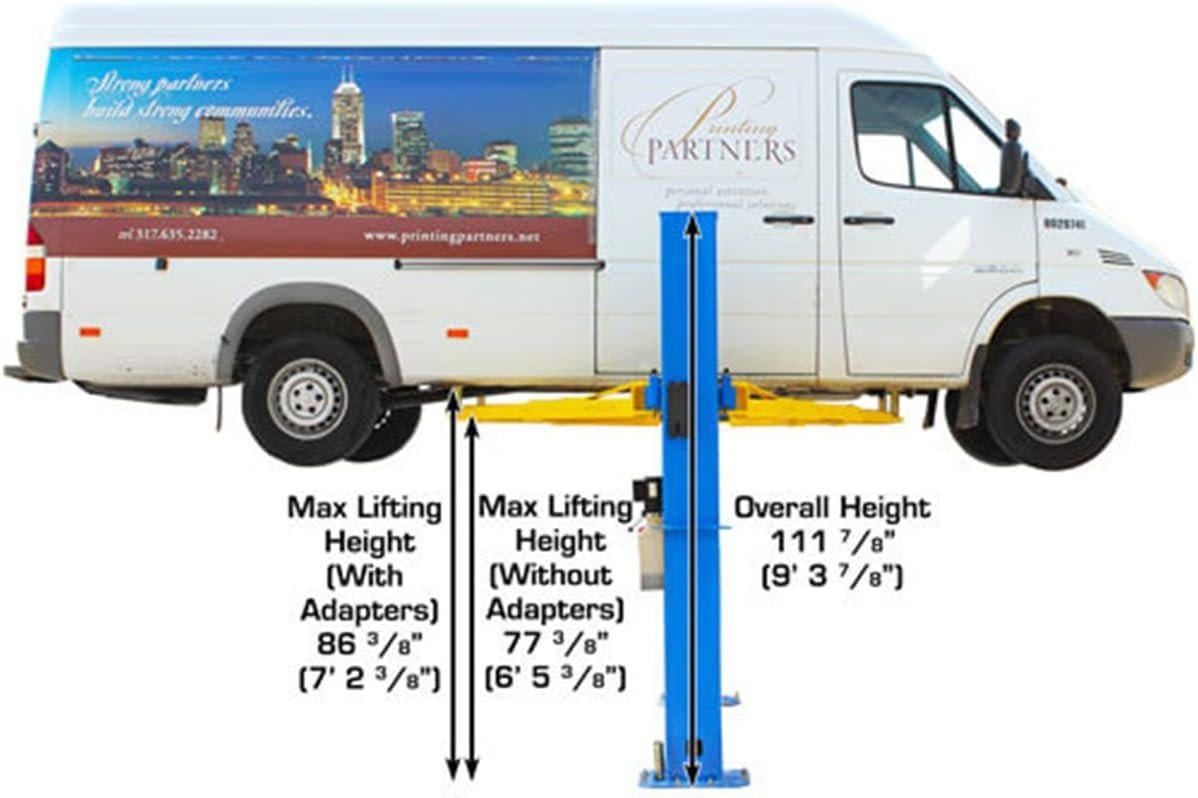 Atlas BP10000X Baseplate 2-Post Car Lift 10000 Lb for Low Ceilings - TryIlluminate
