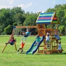 Backyard Discovery Beach Front Cedar Wood Swing Set - TryIlluminate
