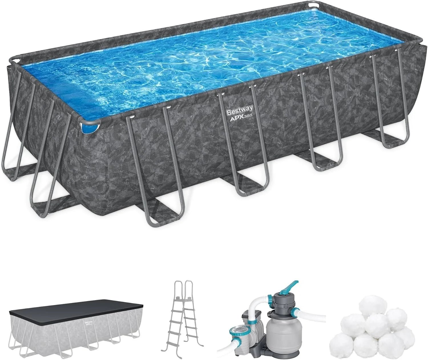 Bestway APX 365 18′ x 9′ x 52″ Rectangular Above Ground Swimming Pools - TryIlluminate