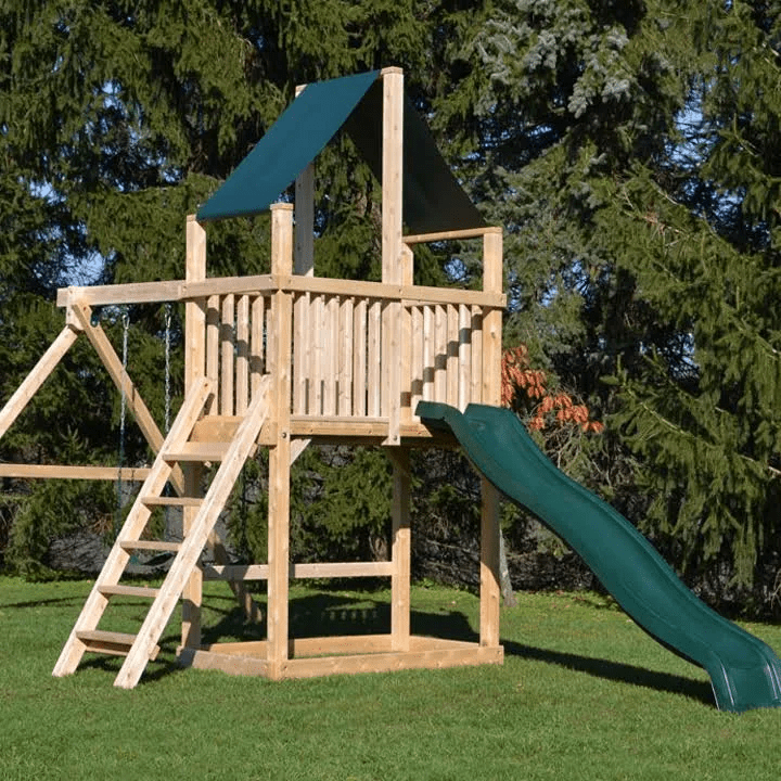 Dunmore Custom Cedar Play Set with Swings and Slide - TryIlluminate