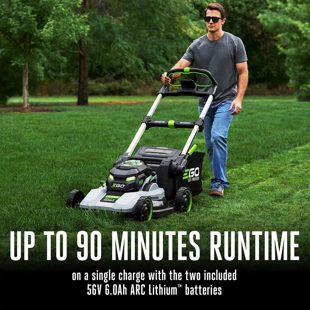 Mower 22″ Super Composite Deck Select Cut System with Peak Power Kit (Two 6Ah Batteries)