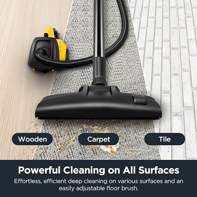 Eureka 3670M Canister Cleaner, Lightweight Powerful Vacuum for Carpets and Hard floors, w/ 5bags,Yellow - TryIlluminate