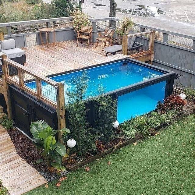 Fiberglass Acrylic Window Pool Swimming Outdoor Above Ground Pool Prefabricated Container Swimming - TryIlluminate