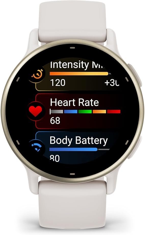 Garmin vívoactive 5, Health and Fitness GPS Smartwatch, AMOLED Display, Up to 11 Days of Battery, Ivory - TryIlluminate