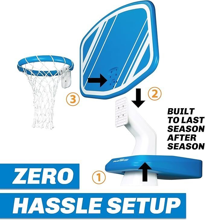 GoSports Splash Hoop Swimming Pool Basketball Game, Includes Poolside Water Basketball Hoop, 2 Balls and Pump – Choose Your Style - TryIlluminate