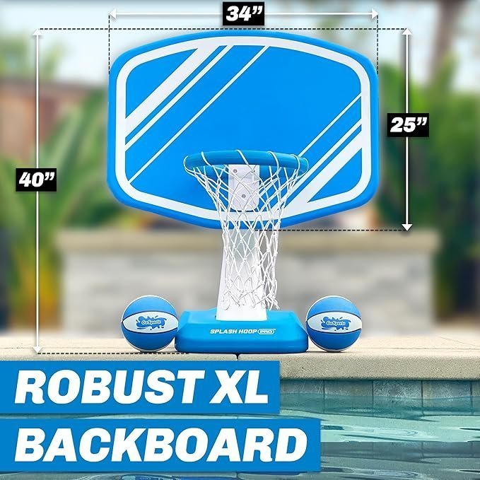 GoSports Splash Hoop Swimming Pool Basketball Game, Includes Poolside Water Basketball Hoop, 2 Balls and Pump – Choose Your Style - TryIlluminate