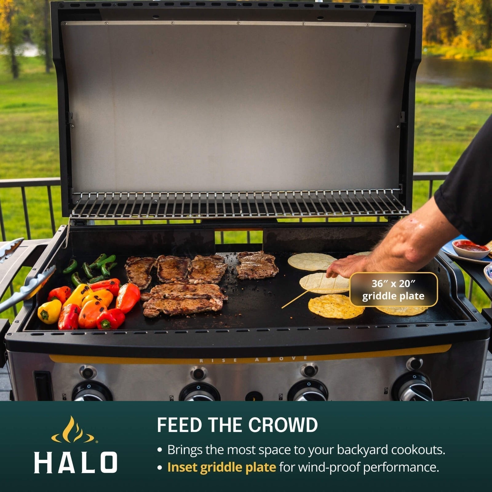 Halo Elite4B Outdoor Griddle | Dual Zone Burner System | Wind-Proof & Wall-to-Wall Heat | Natural Gas Compatible | Up to 750°F | 5-Year Warranty | 10 - TryIlluminate