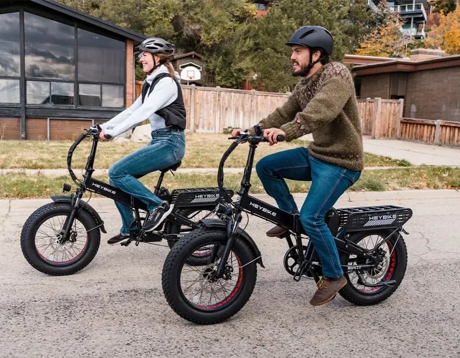 Heybike Fat Tire Mountain Electric Bikes, 1200 W, 45 Miles, 1~3 Pedal Assist, Greys - TryIlluminate