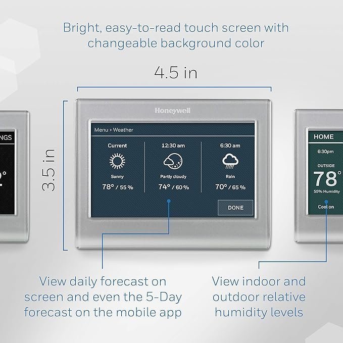 Honeywell Home RTH9585WF1004 Wi-Fi Smart Color Thermostat, 7 Day Programmable, Touch Screen, Energy Star, Alexa Ready, Gray - TryIlluminate