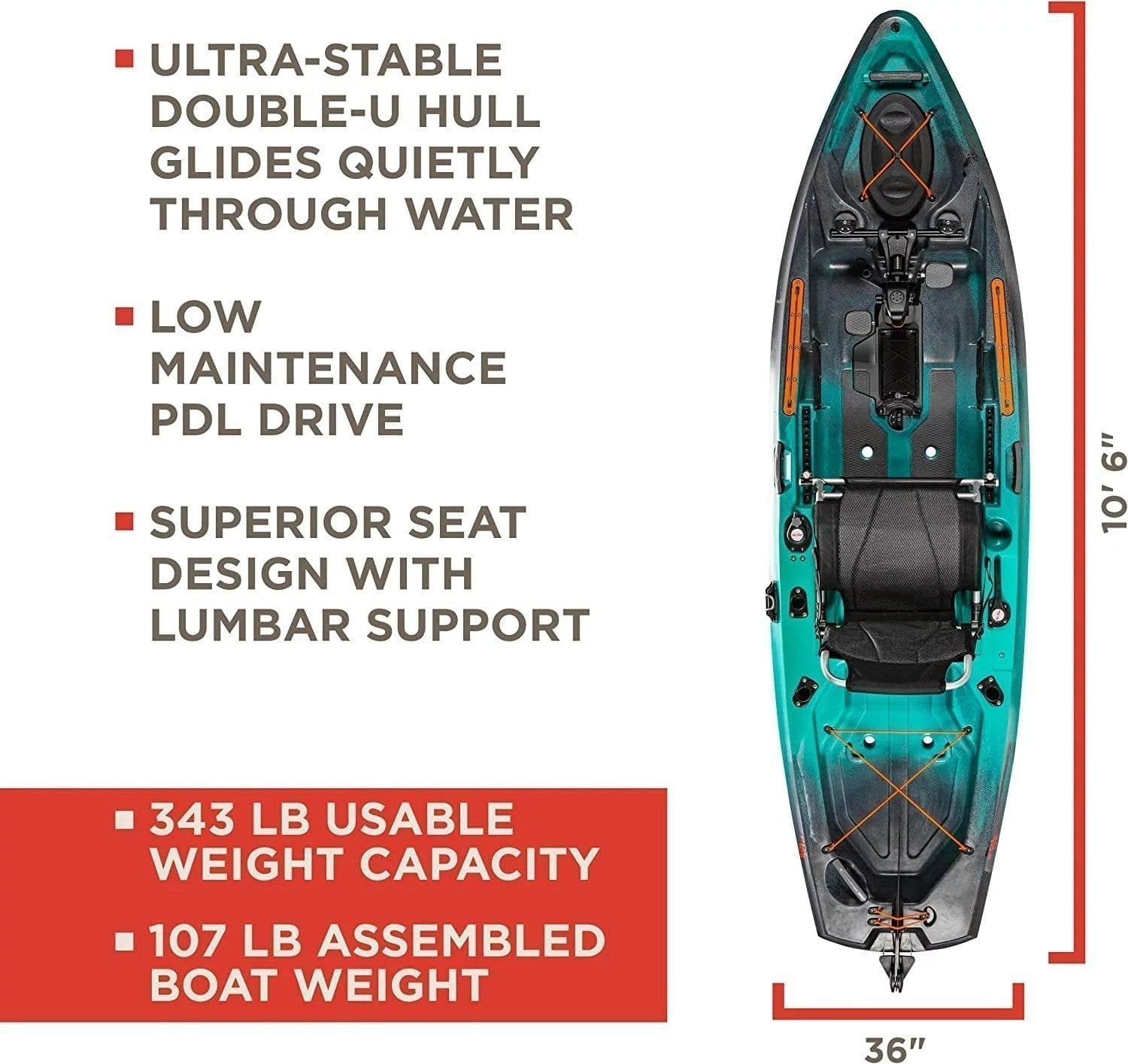 Old Town Sportsman PDL 106 Pedal Fishing Kayak