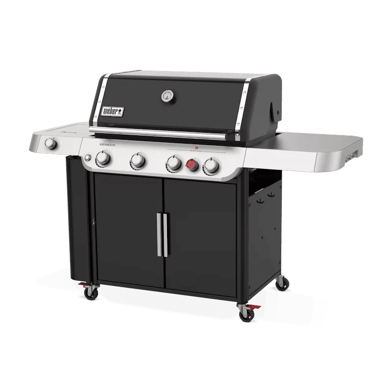 Nexgrill 4-Burner Propane GAS Grill in Black with Side Burner and Stainless Steel Main Lid