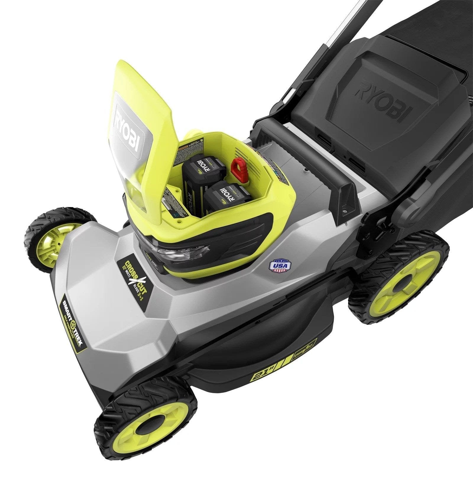 40V HP Brushless 21″ Cordless Battery Self-Propelled Lawn Mower with Dual Blades
