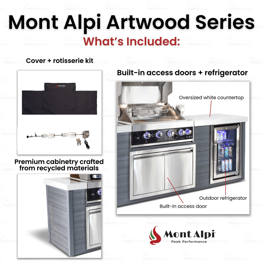 Mont Alpi 6-Burner Stainless Steel Artwood Island - TryIlluminate