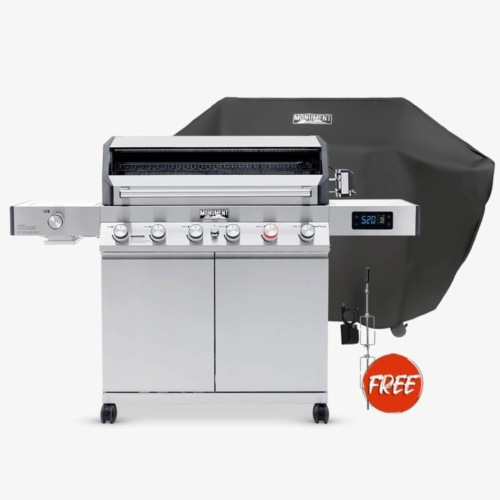 Monument Grills Denali 605Pro Stainless Smart Propane Gas Grill - TryIlluminate