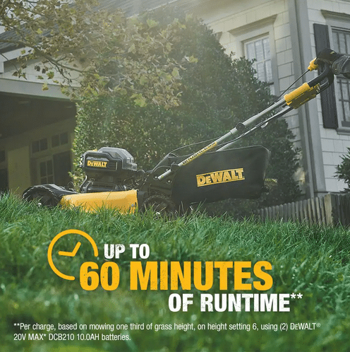 DEWALT 20V MAX Cordless Self-Propelled 21.5-Inch Lawn Mower and Outdoor Tool Combo Kit with Blower, Trimmer, and Saws