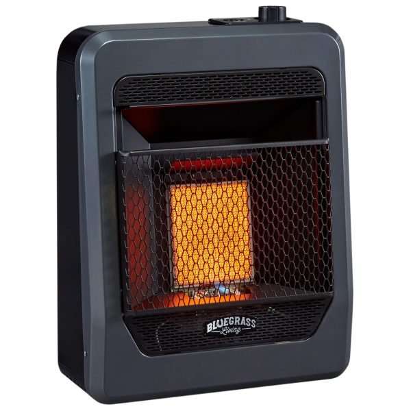Bluegrass Living 10,000 BTU Natural Gas Ventless Infrared Space Heater with Base Feet B10TNIR-B