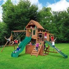 Swing-N-Slide Super Knightsbridge Wood Outdoor Swing Set - TryIlluminate