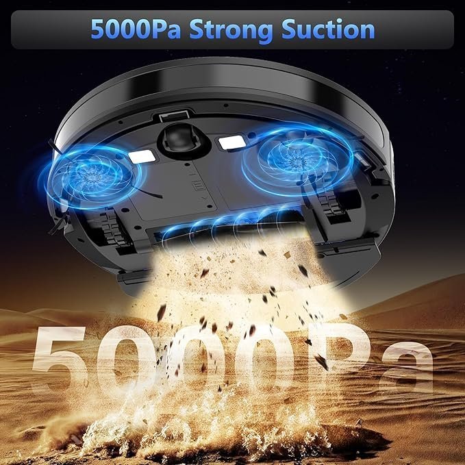 Tikom Robot Vacuum and Mop Combo, 5000Pa Robotic Vacuum Cleaner, 150 Min Max, App & Remote Control, Ideal for Hard Floor, Carpet, Pet Hair, Self-Charge(G8000 Max) - TryIlluminate