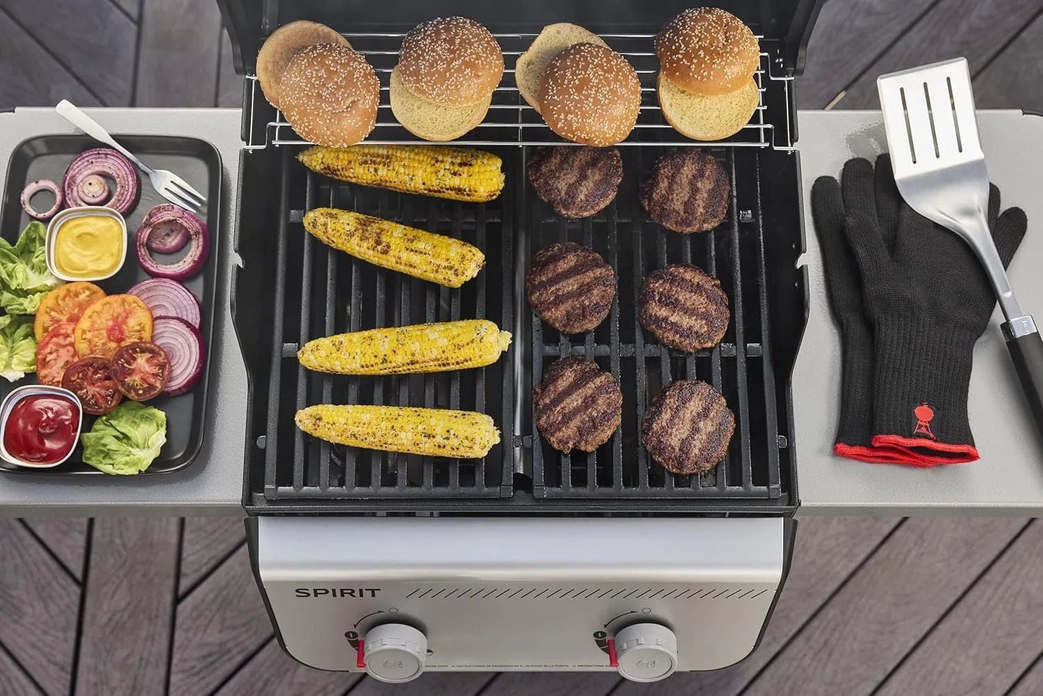 Weber SPIRIT 2-Burner Grills E-210 Liquid Propane Black - TryIlluminate