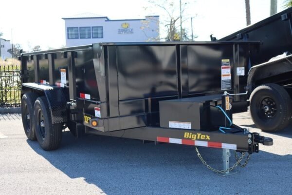 12 Foot Big Tex Pro Series Tandem Axle Single Ram with Spreader Gate Black Dump Trailer (10SR-12XLBK6SIR) - TryIlluminate