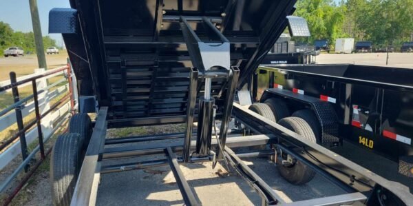 14 Foot Big Tex Heavy Duty Low Profile with Spreader Gate Black Dump Trailer (14LP-14BK6-P3) - TryIlluminate