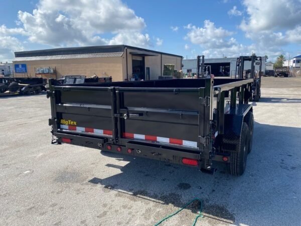 14 Foot Big Tex Heavy Duty Low Profile with Spreader Gate Black Dump Trailer (14LP-14BK6SIRPD) - TryIlluminate