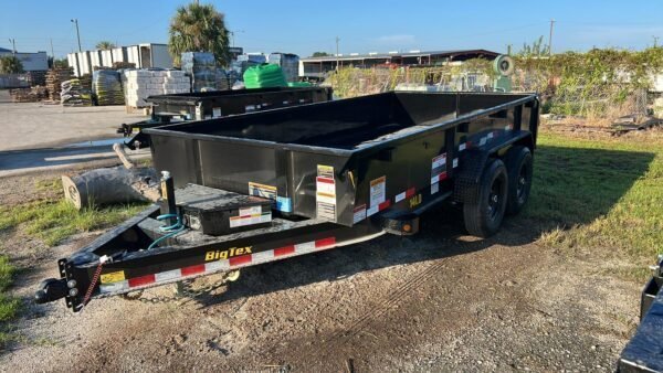 14 Foot Big Tex Low Profile with Spreader Gate Black Dump Trailer (14LD-14BK) - TryIlluminate