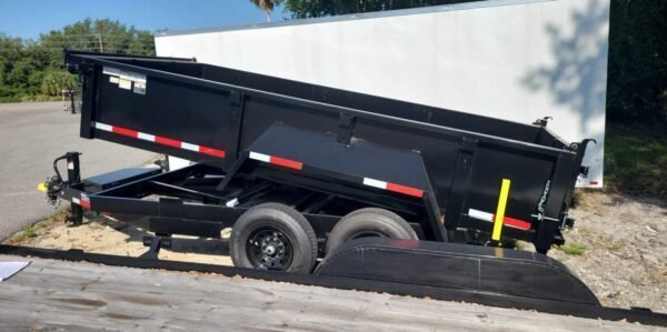 14 Foot Tuff Dump with Spreader Gate Gray Dump Trailer (TD-14S) - TryIlluminate