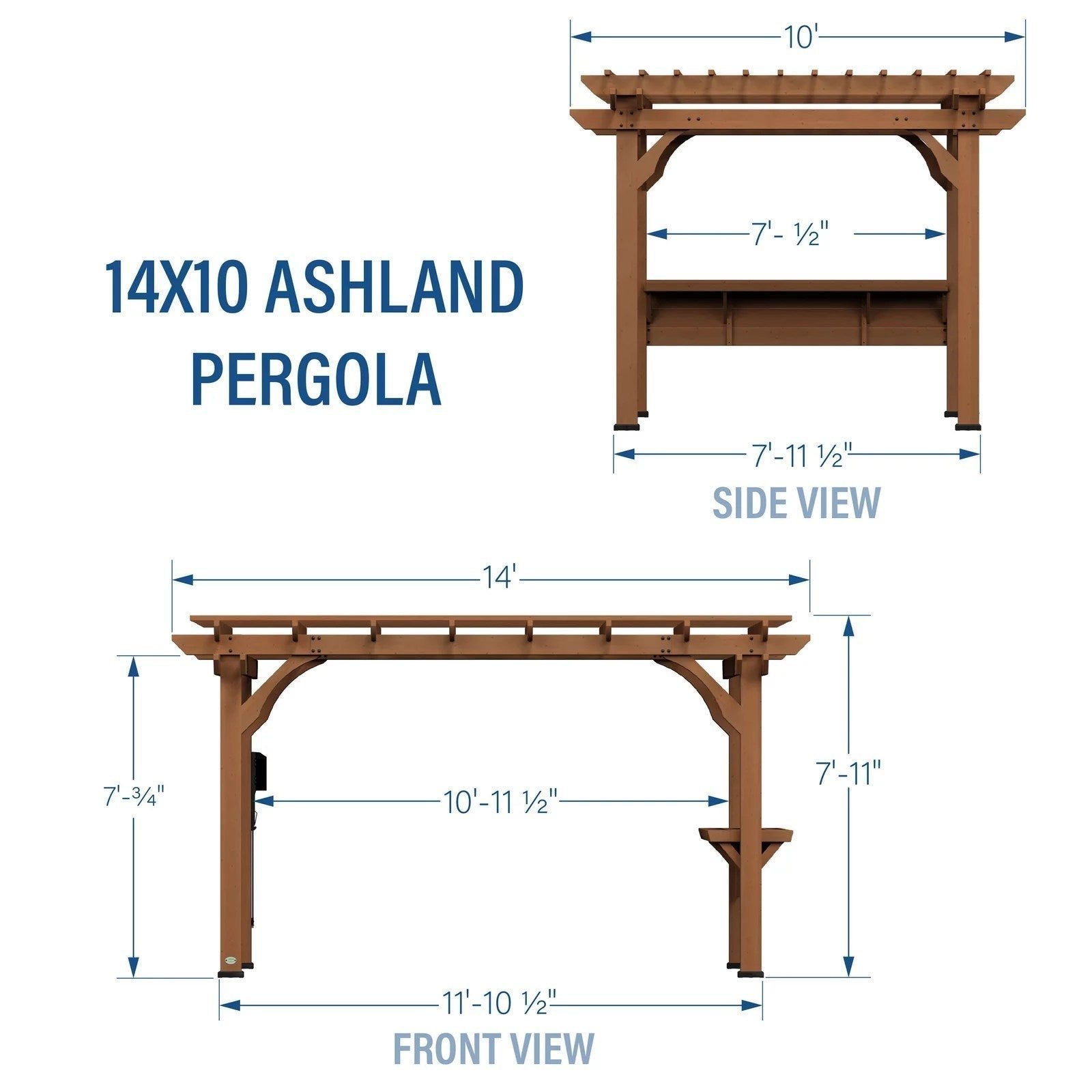 14×10 Ashland Pergola - TryIlluminate