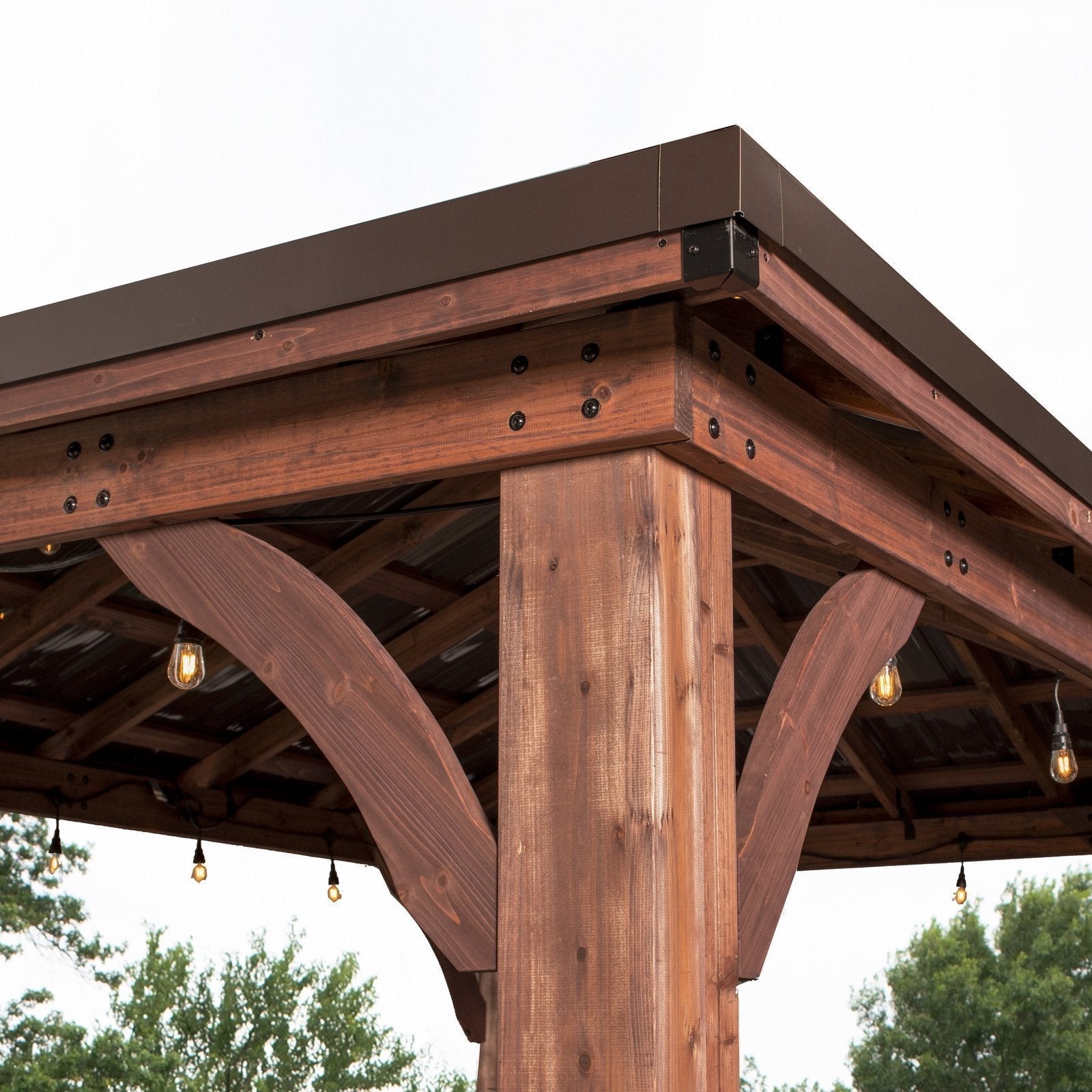 14×10 Cordova Gazebo Dark Brown - TryIlluminate