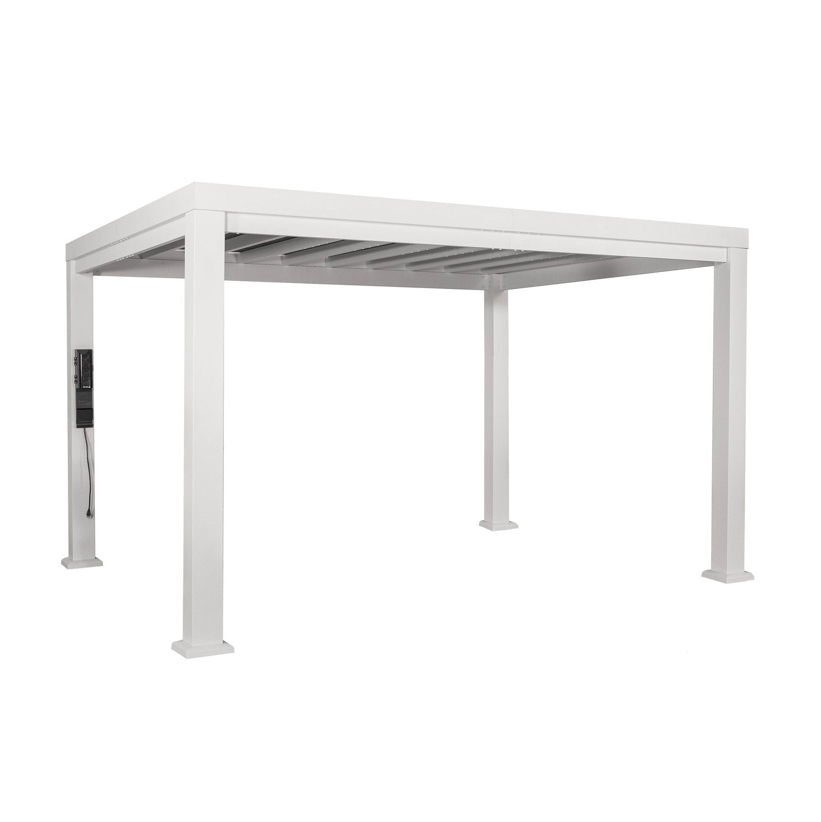 14×10 Windham Modern Steel Pergola - TryIlluminate